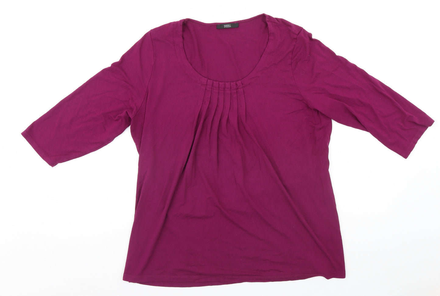 Marks and Spencer Womens Pink   Basic T-Shirt Size 18