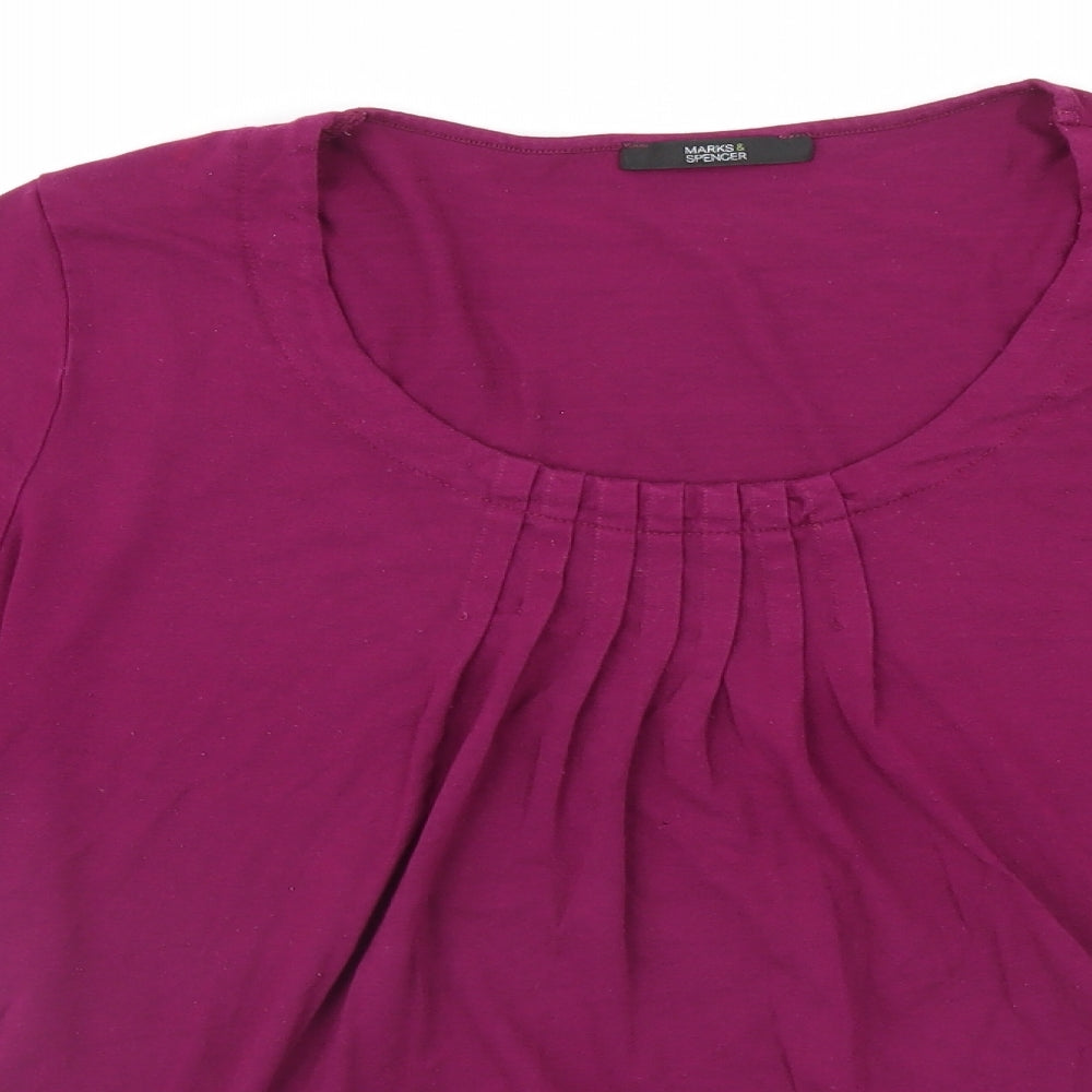 Marks and Spencer Womens Pink   Basic T-Shirt Size 18