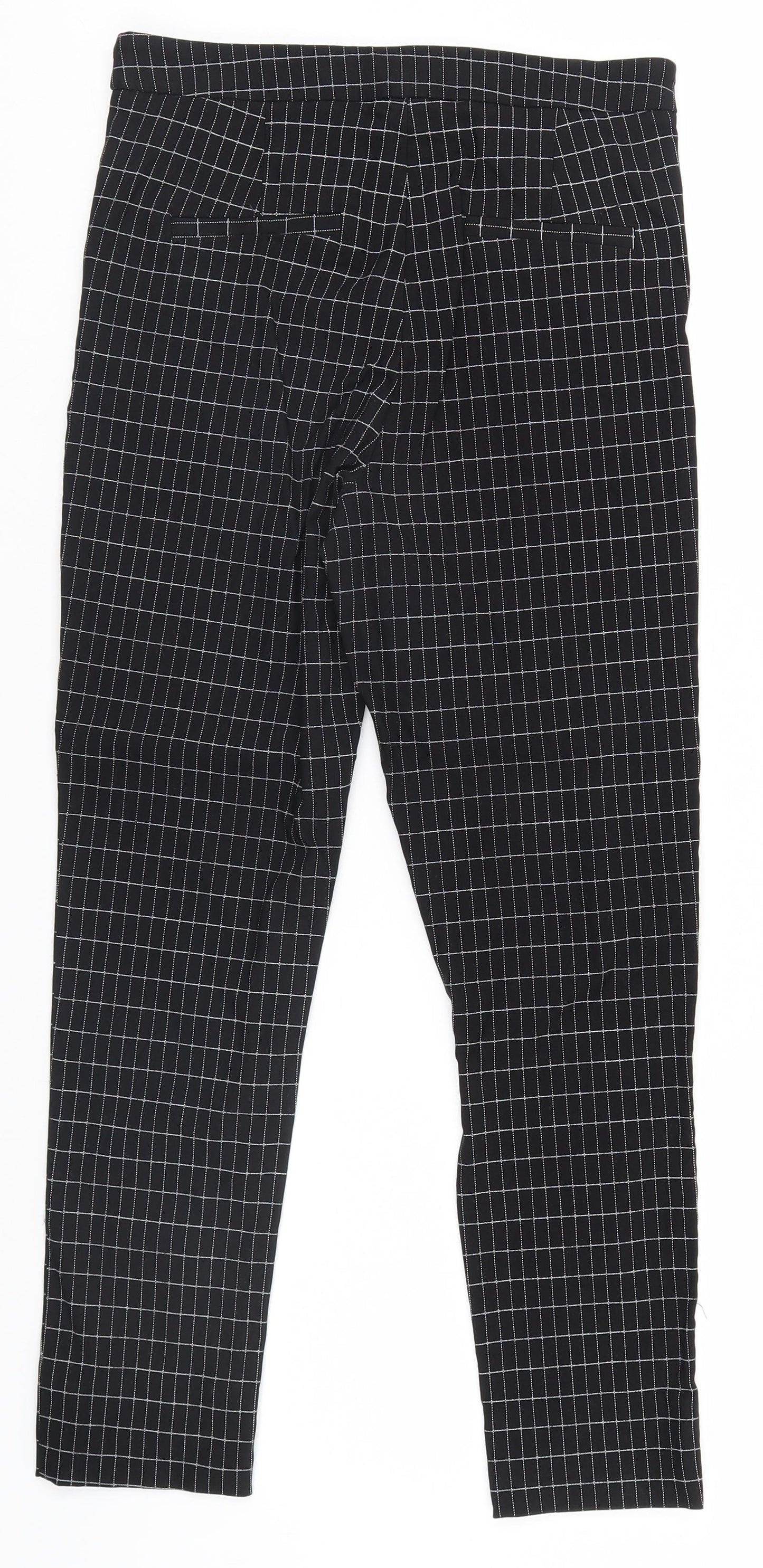 Joy Womens Black Plaid  Trousers  Size 8 L24 in