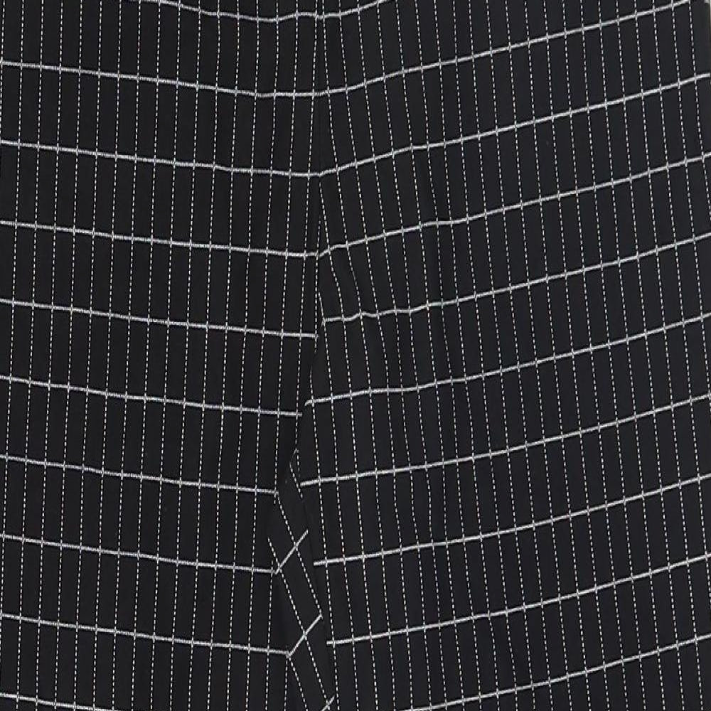 Joy Womens Black Plaid  Trousers  Size 8 L24 in