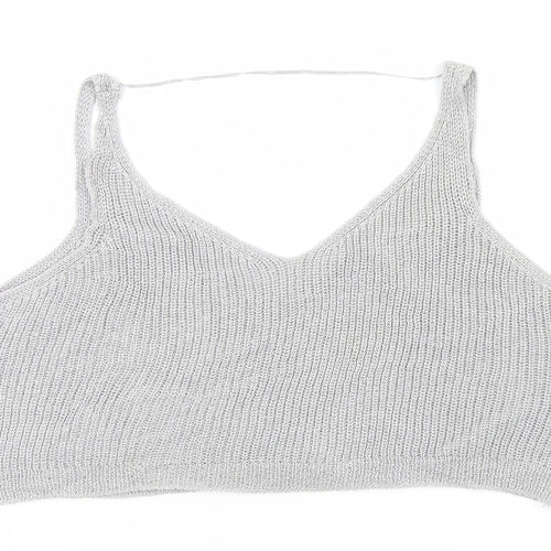 Sparkle & Fade Womens Silver   Basic Tank Size XS