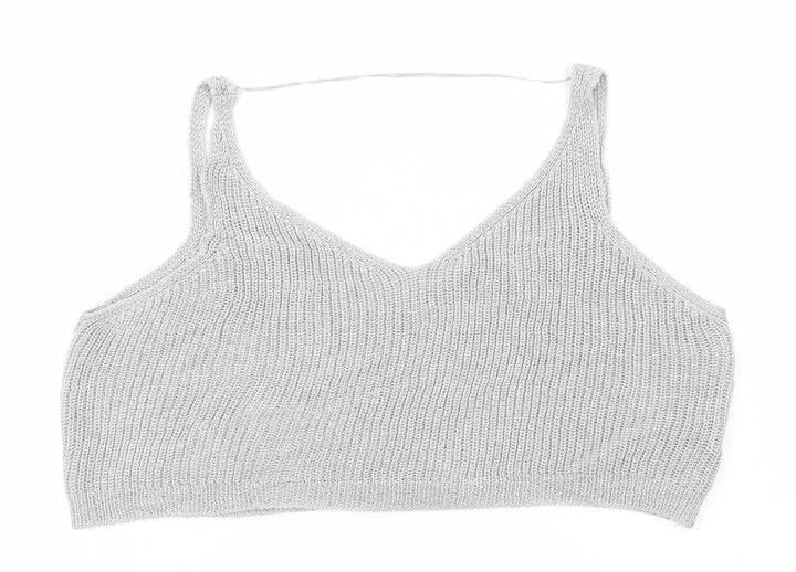 Sparkle & Fade Womens Silver   Basic Tank Size XS