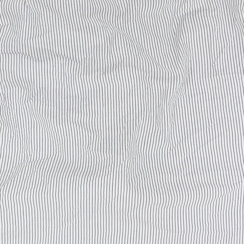 Marks and Spencer Mens White Striped   Button-Up Size 44