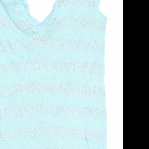 River Island Womens Blue Striped  Pullover Jumper Size 10