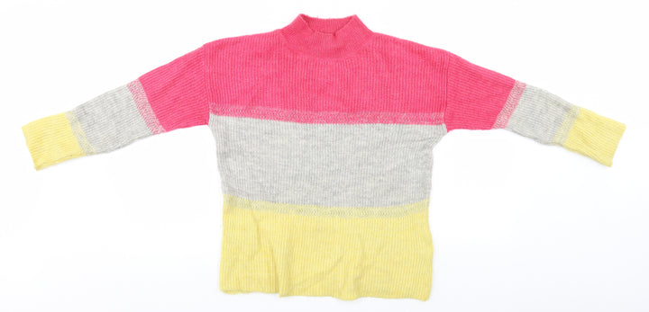 M&Co Womens Multicoloured Striped  Pullover Jumper Size 10