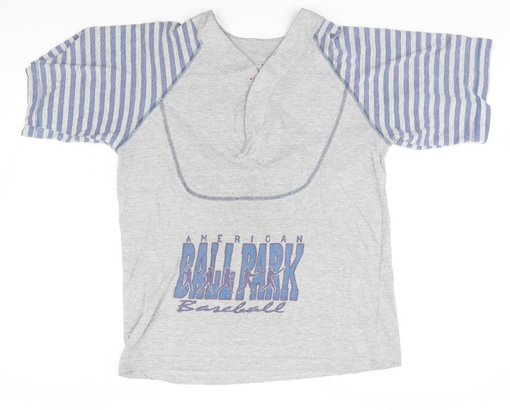 Preworn Mens Grey    Pyjama Top   - Baseball