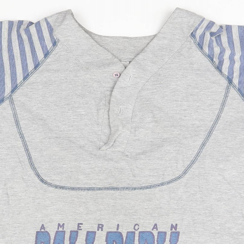 Preworn Mens Grey    Pyjama Top   - Baseball