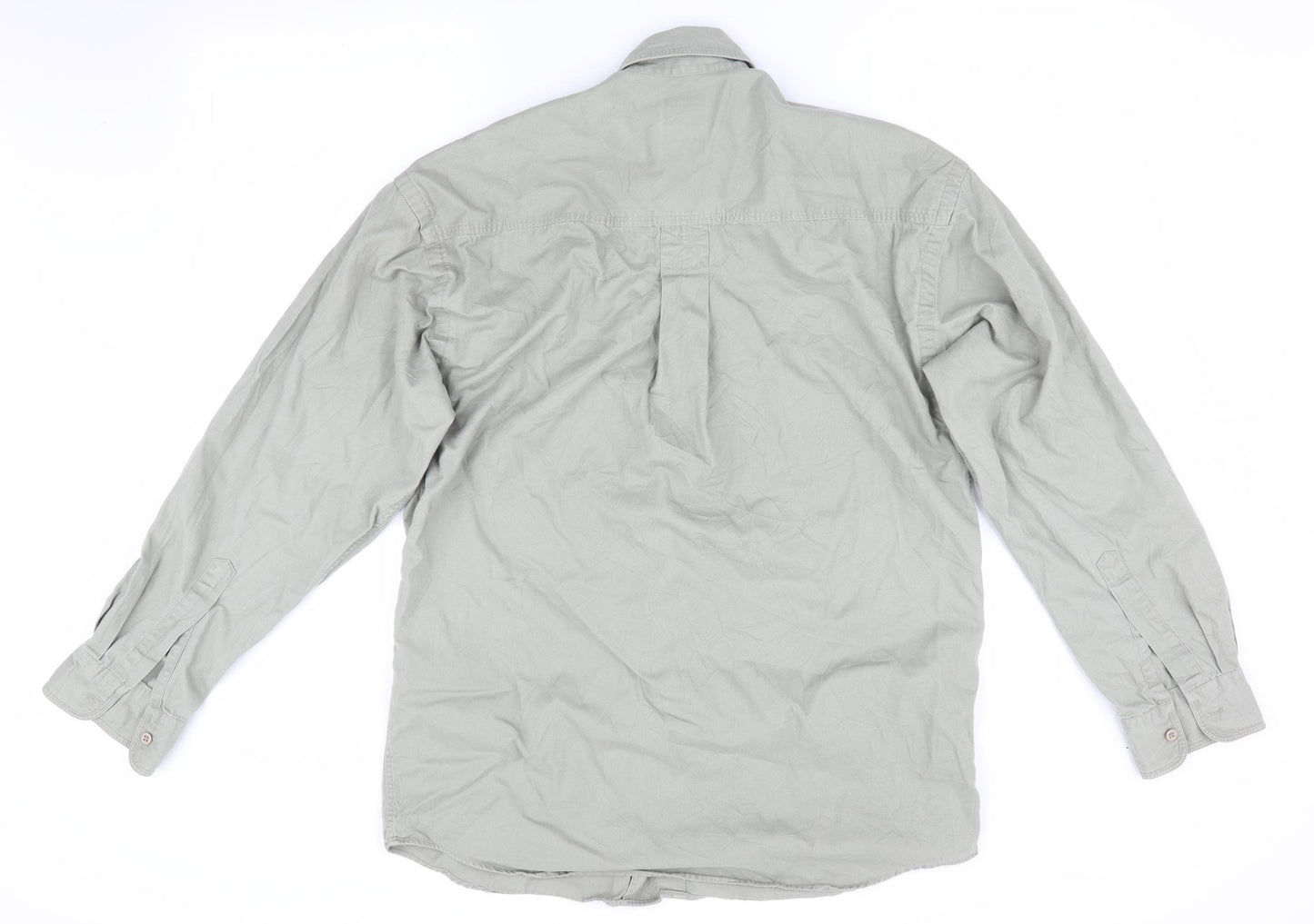 Marks and Spencer Mens Green    Button-Up Size S