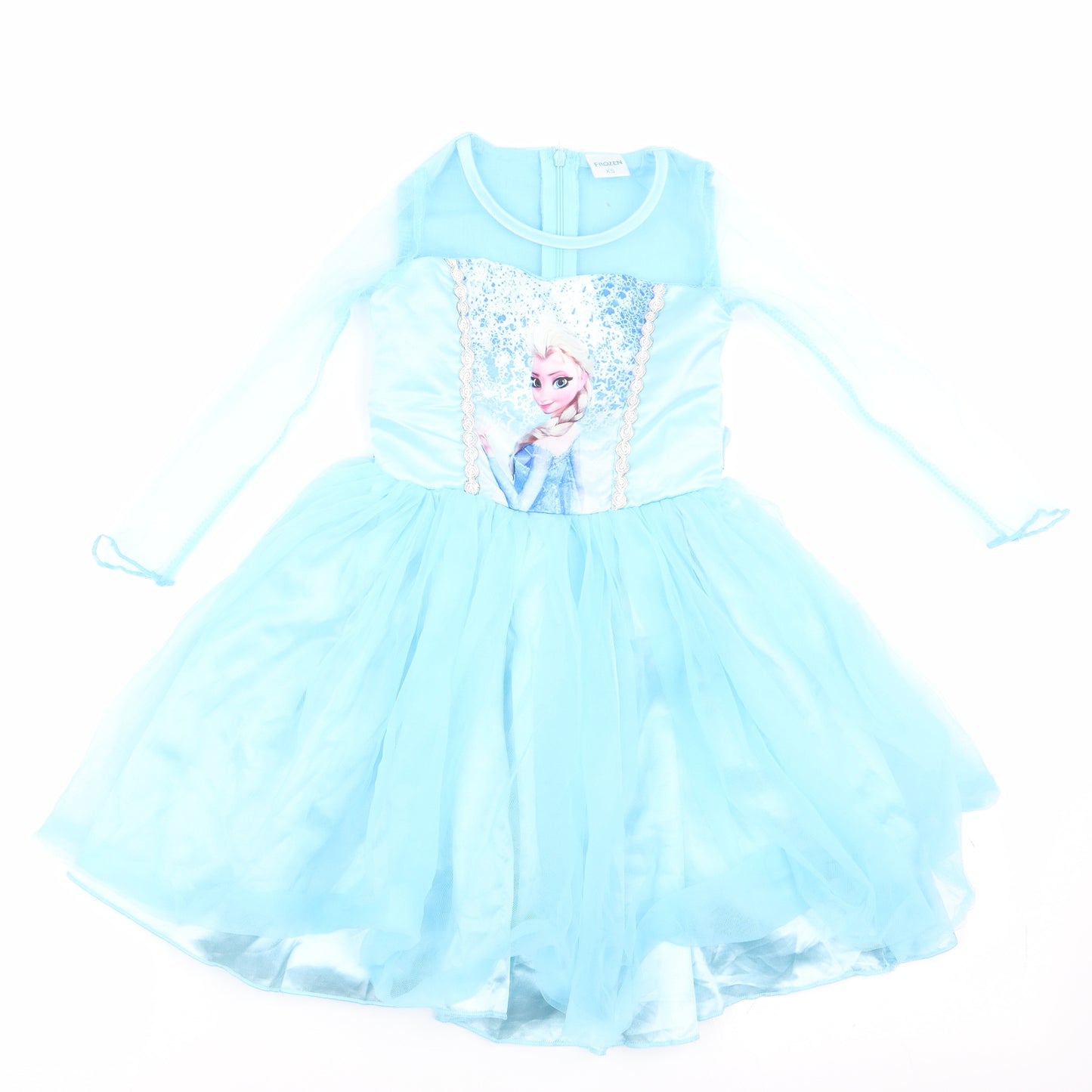 Preworn Girls Blue   Ball Gown    - Frozen Dress