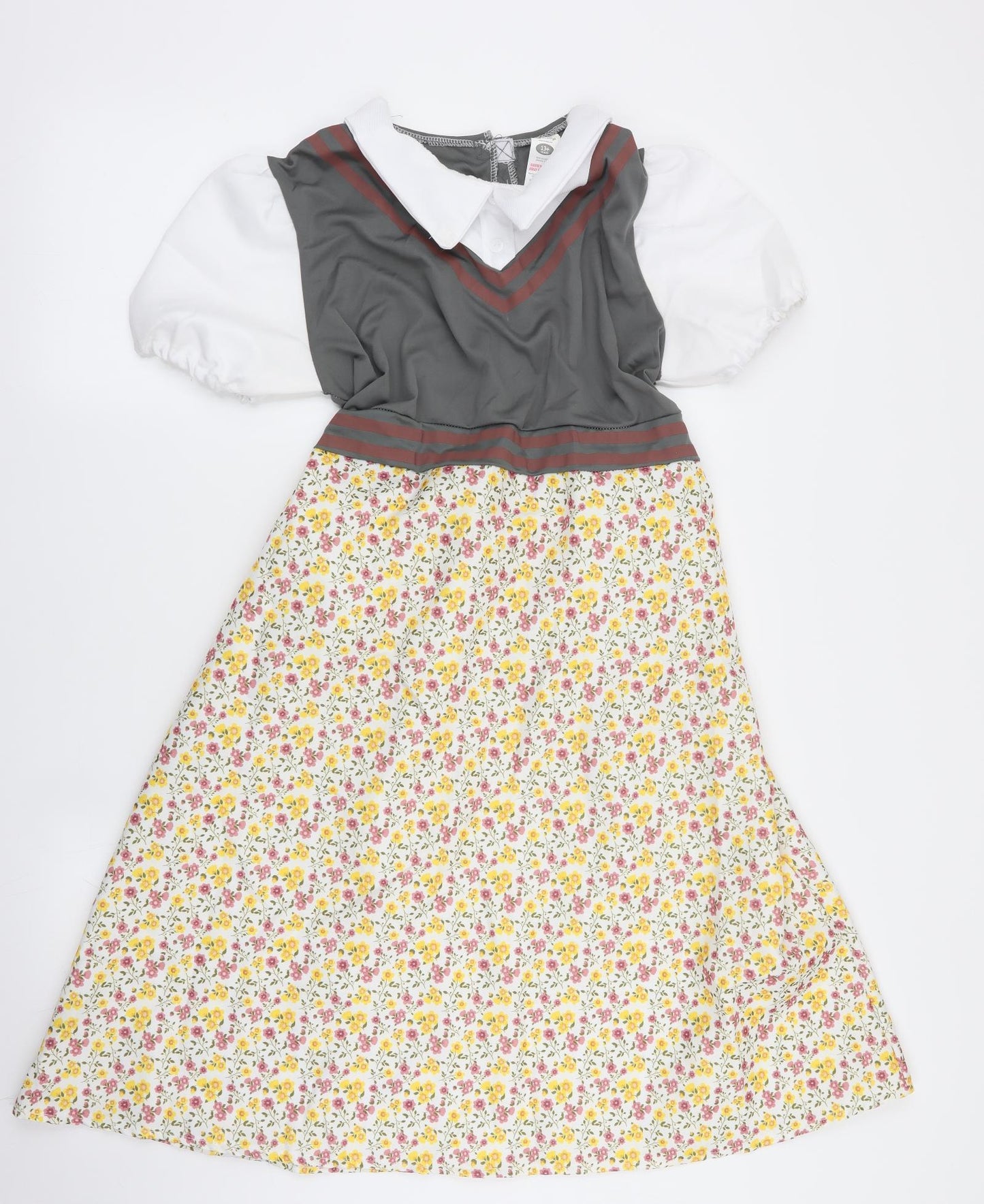 SMITHYS Girls Yellow Floral  Fit & Flare  Size 13 Years