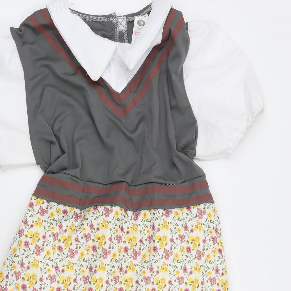 SMITHYS Girls Yellow Floral  Fit & Flare  Size 13 Years