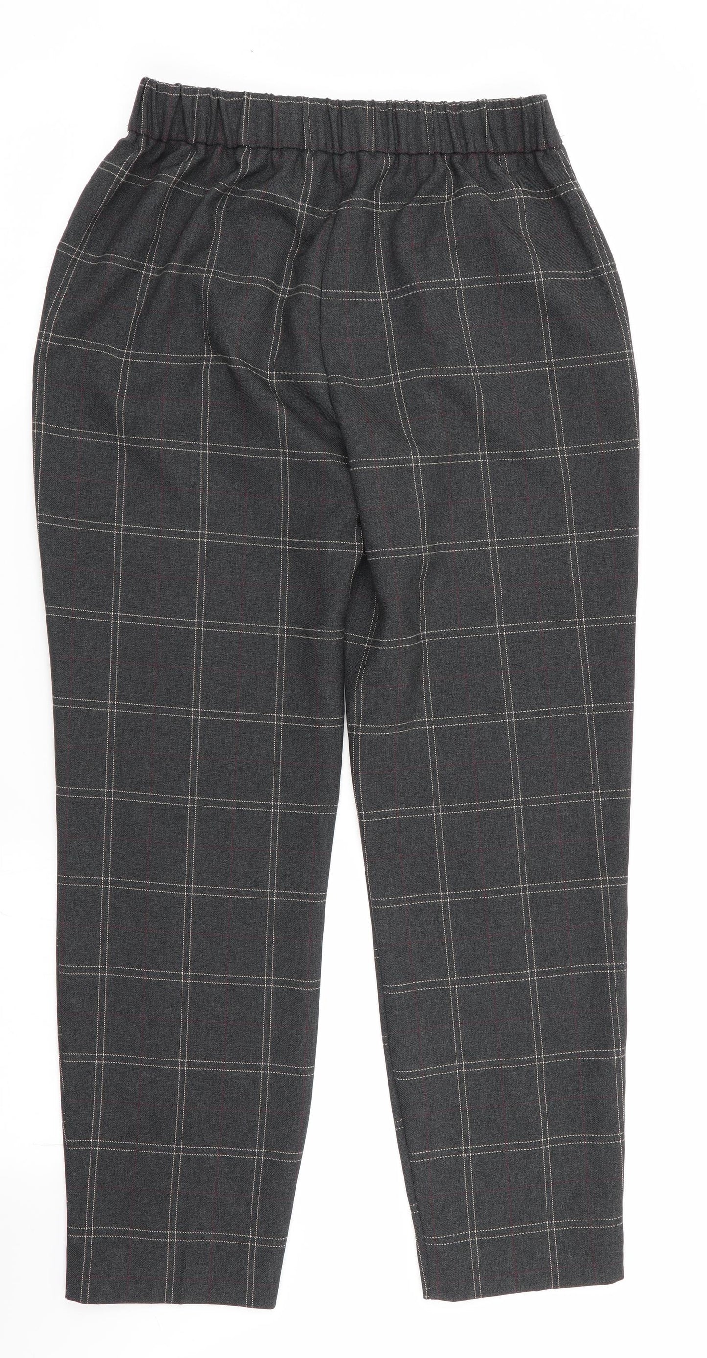 Primark Womens Grey Check  Trousers  Size 10 L26 in
