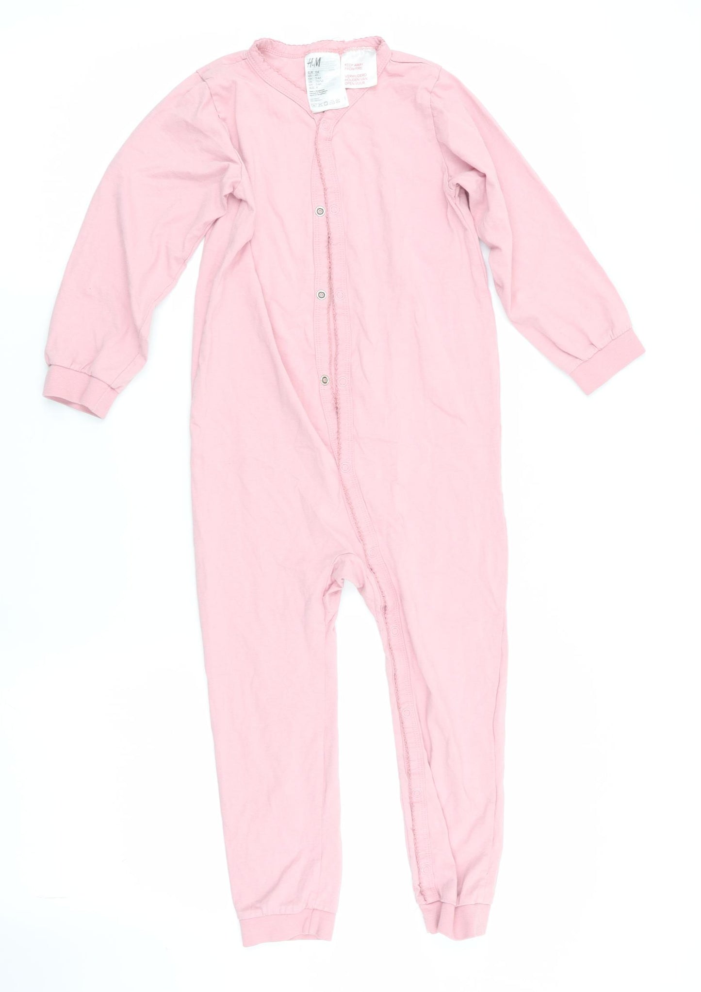 H&M Girls Pink Solid   One Piece Size 4-5 Years