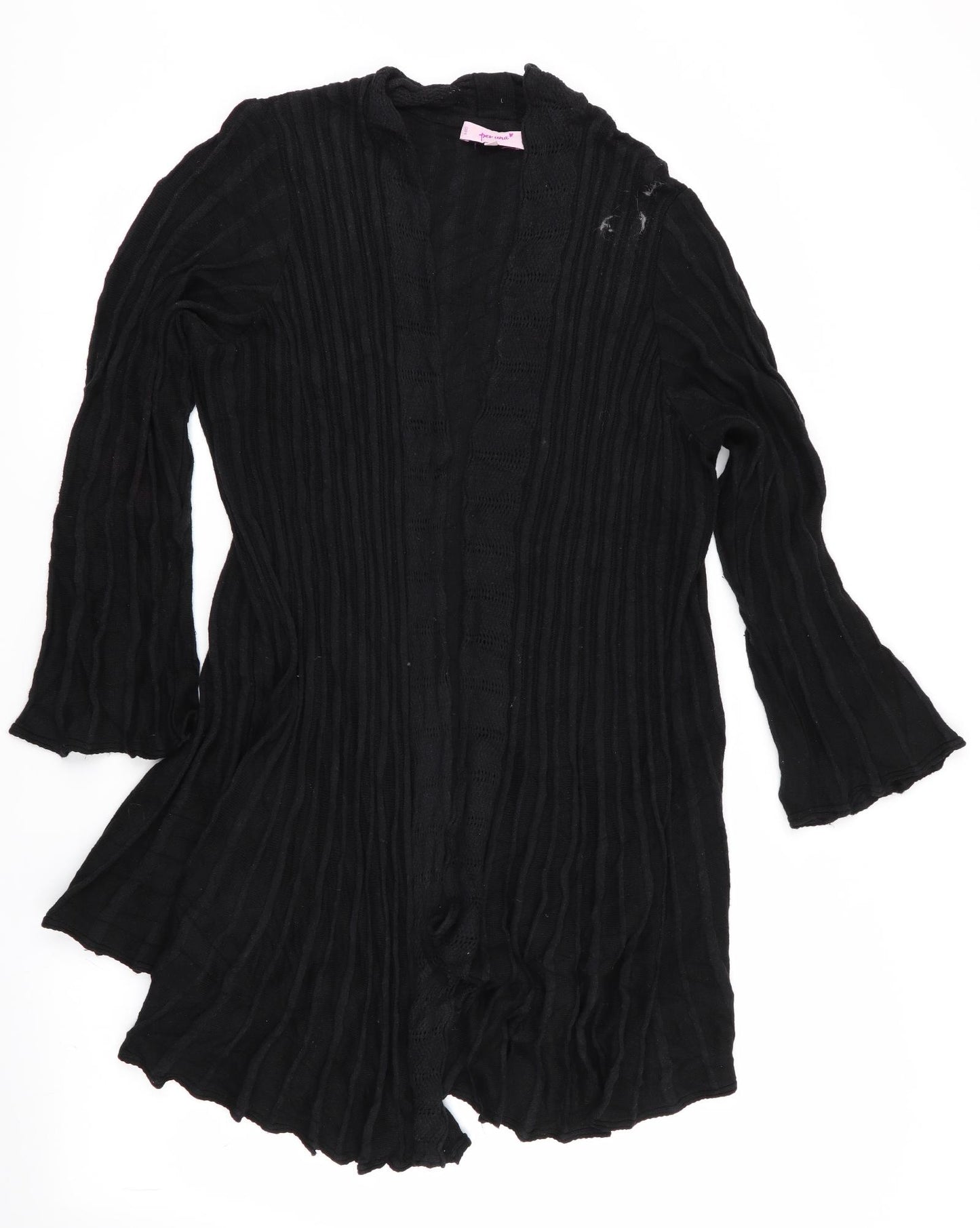 Per Una Womens Black   Cardigan Jumper Size 16  - Waterfall Cardigan