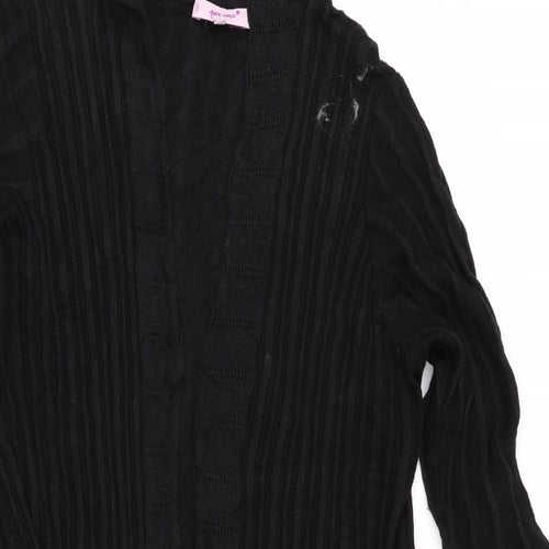 Per Una Womens Black   Cardigan Jumper Size 16  - Waterfall Cardigan