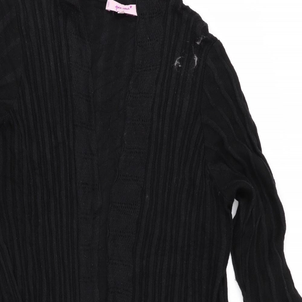 Per Una Womens Black   Cardigan Jumper Size 16  - Waterfall Cardigan