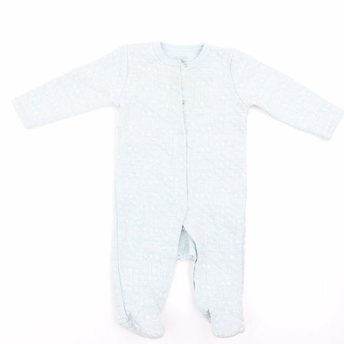 Kyle & Deena Boys Blue Geometric  Babygrow One-Piece Size 6-9 Months