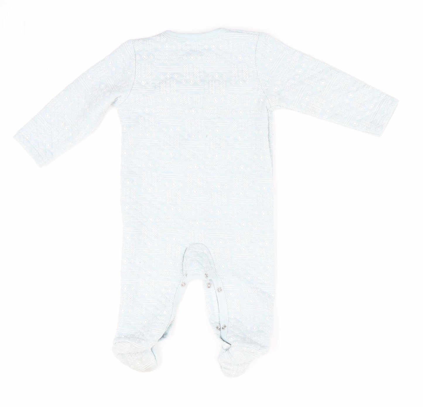 Kyle & Deena Boys Blue Geometric  Babygrow One-Piece Size 6-9 Months