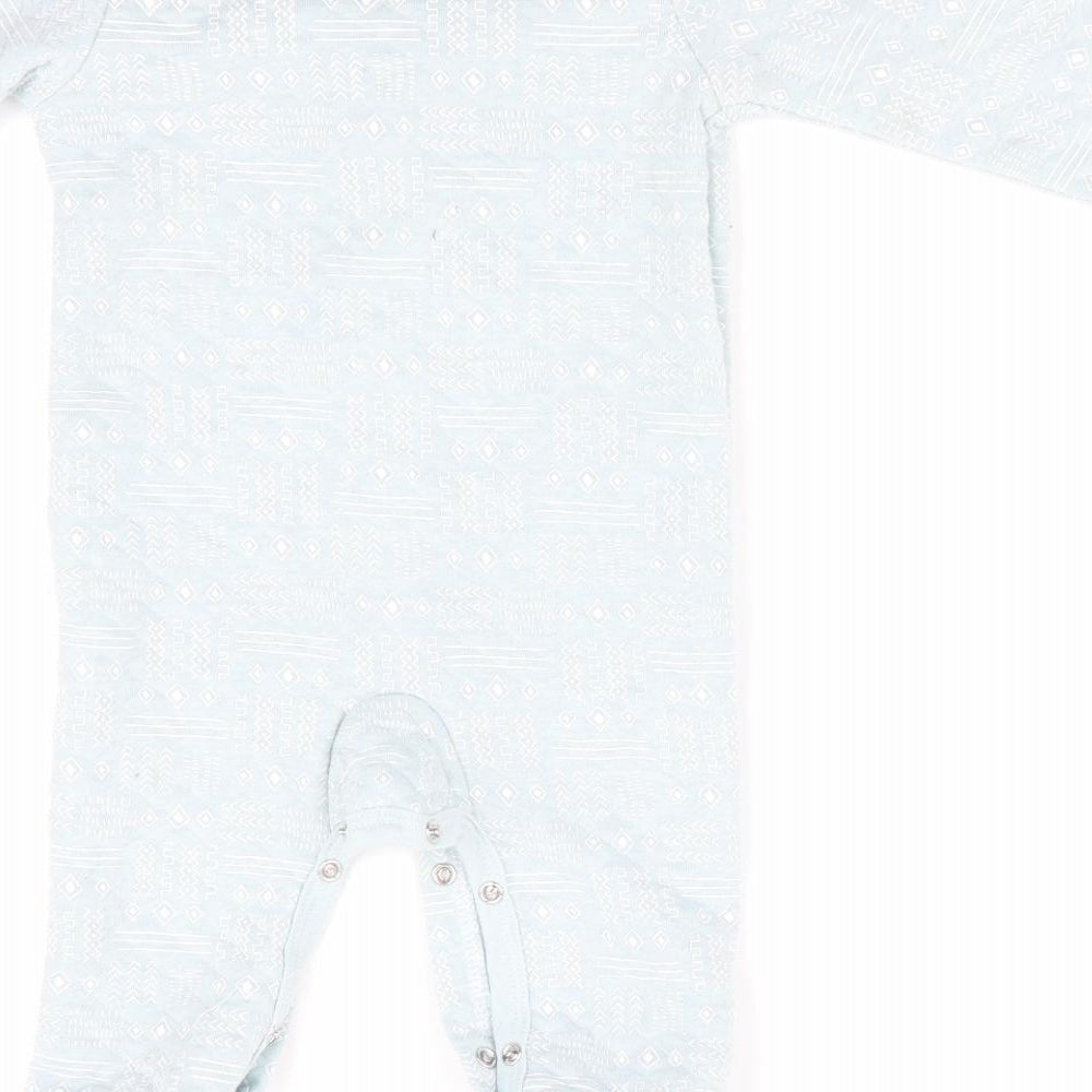 Kyle & Deena Boys Blue Geometric  Babygrow One-Piece Size 6-9 Months