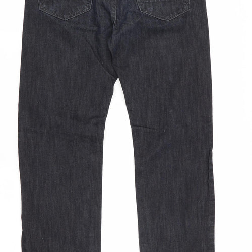 Burtons Menswear Mens Black   Straight Jeans Size 30 in L32 in