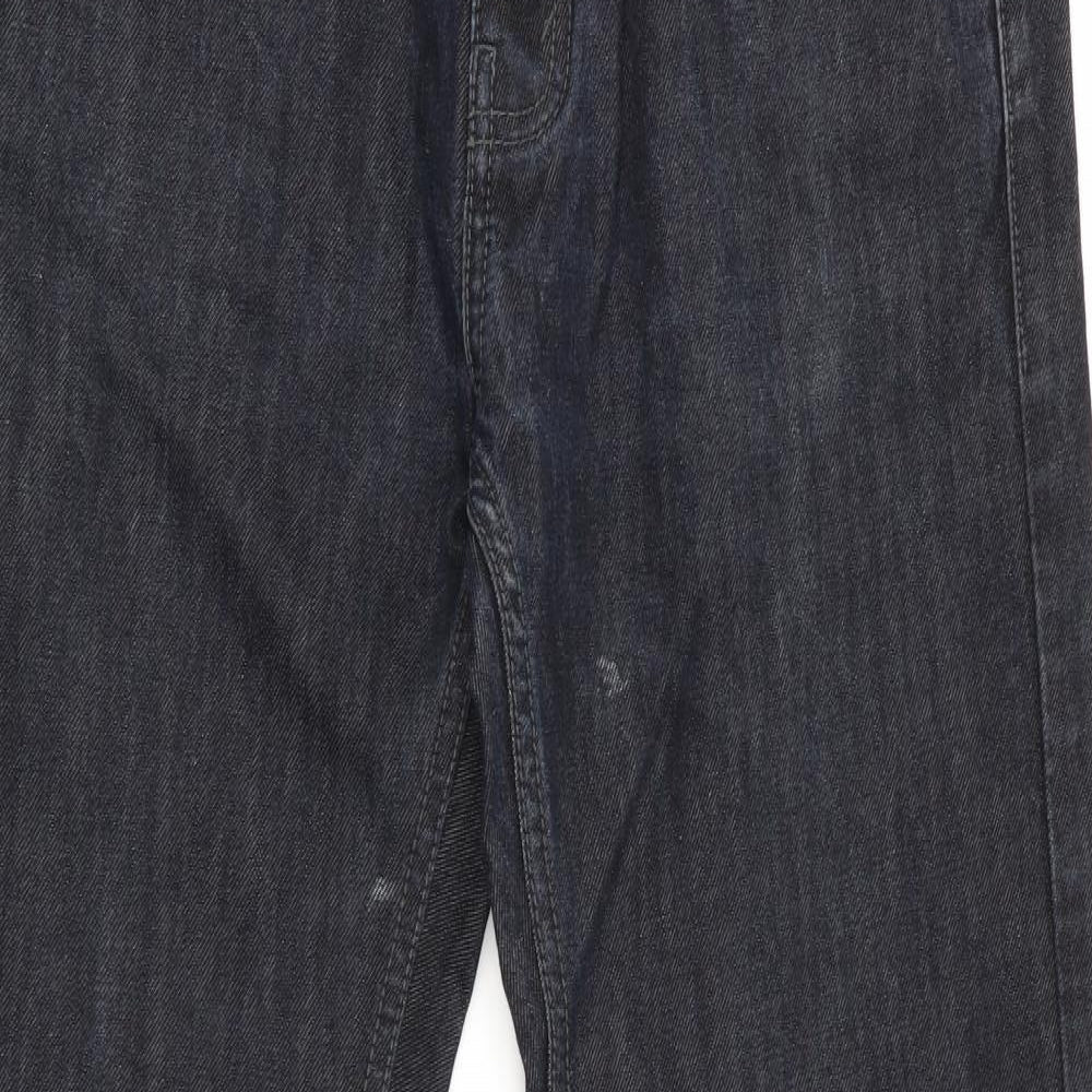 Burtons Menswear Mens Black   Straight Jeans Size 30 in L32 in