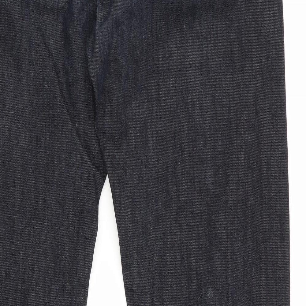 Burtons Menswear Mens Black   Straight Jeans Size 30 in L32 in