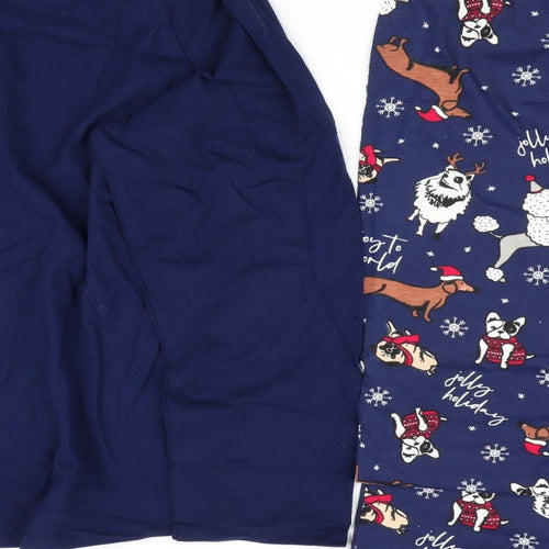TU Womens Blue Animal Print   Pyjama Set Size 16
