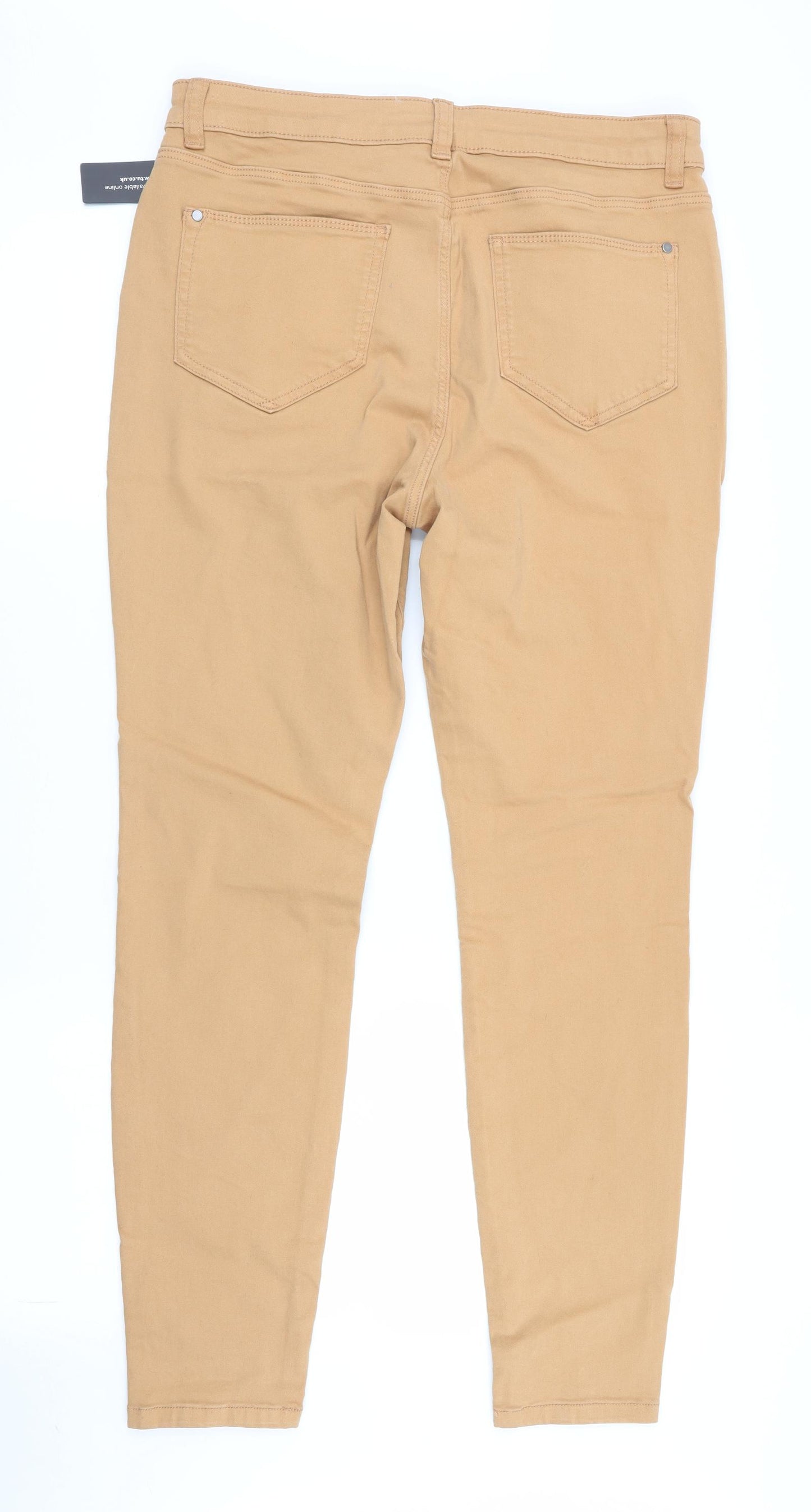 TU Womens Gold   Skinny Jeans Size 14 L29 in