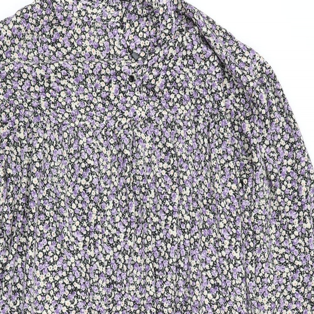 VERO MODA Womens Black Floral  A-Line  Size 12