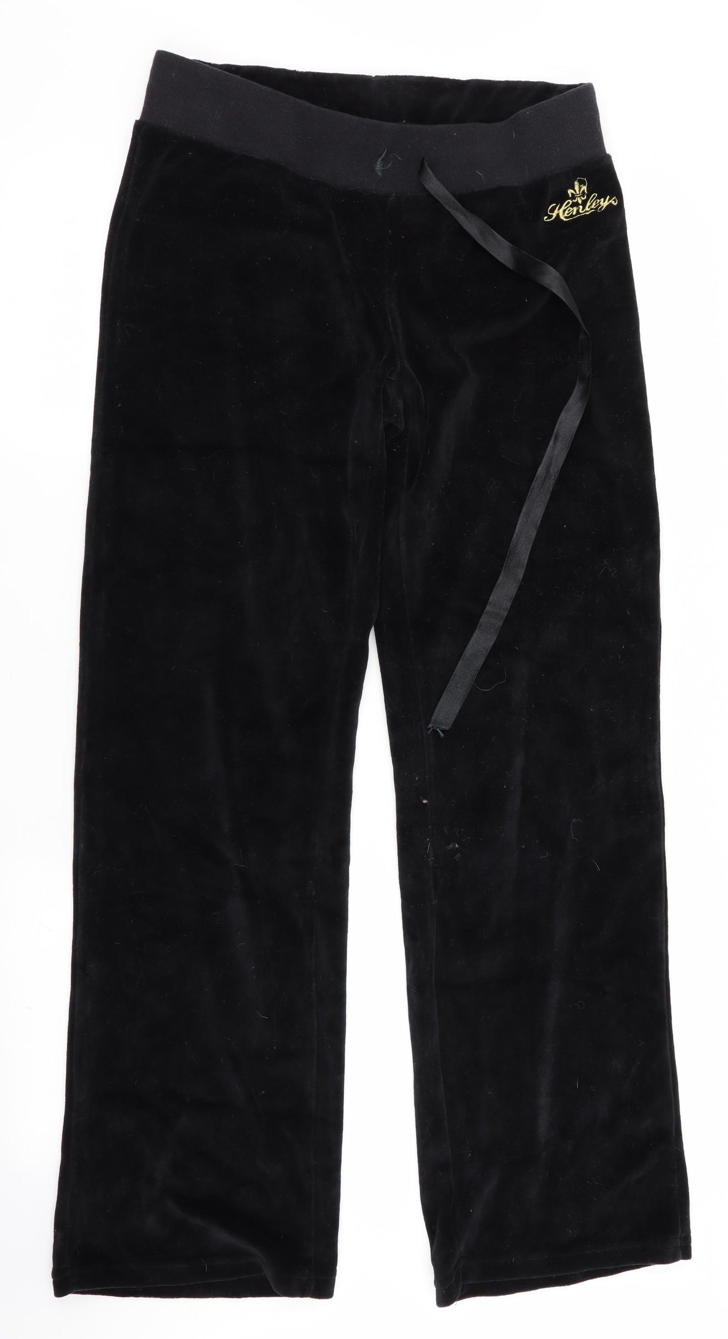 Henleys Womens Black   Trousers   L31 in - Velvet feel