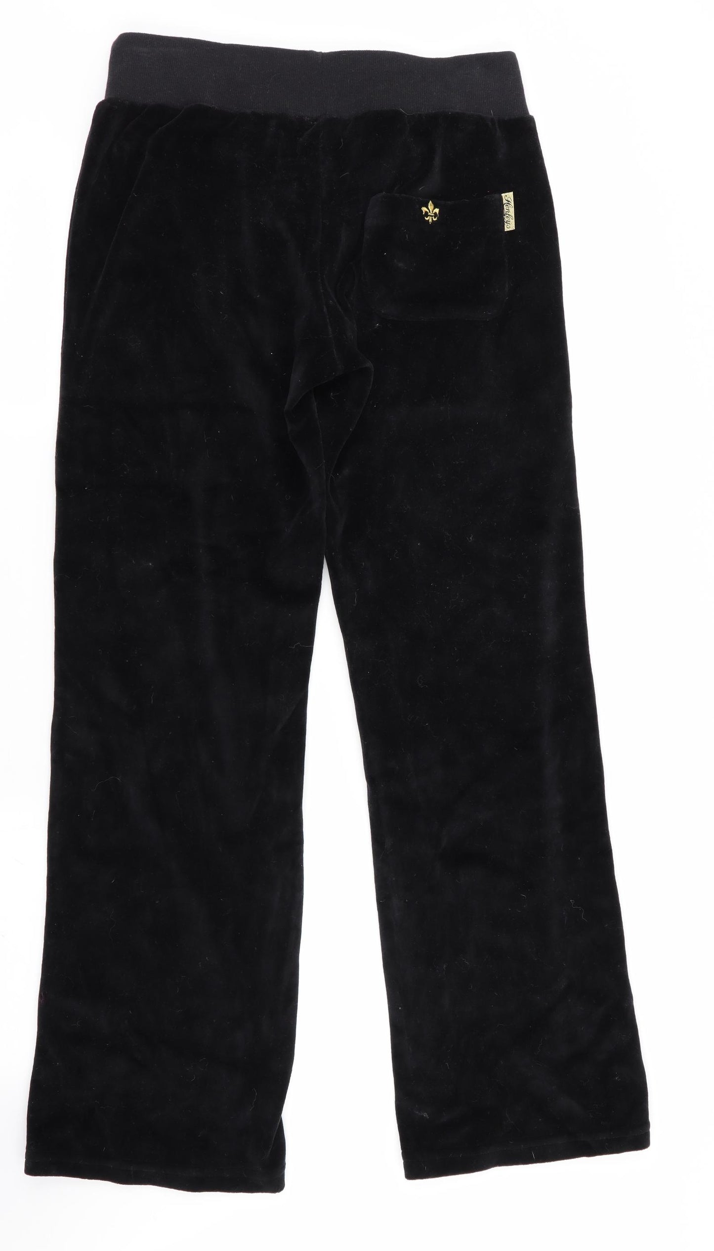 Henleys Womens Black   Trousers   L31 in - Velvet feel