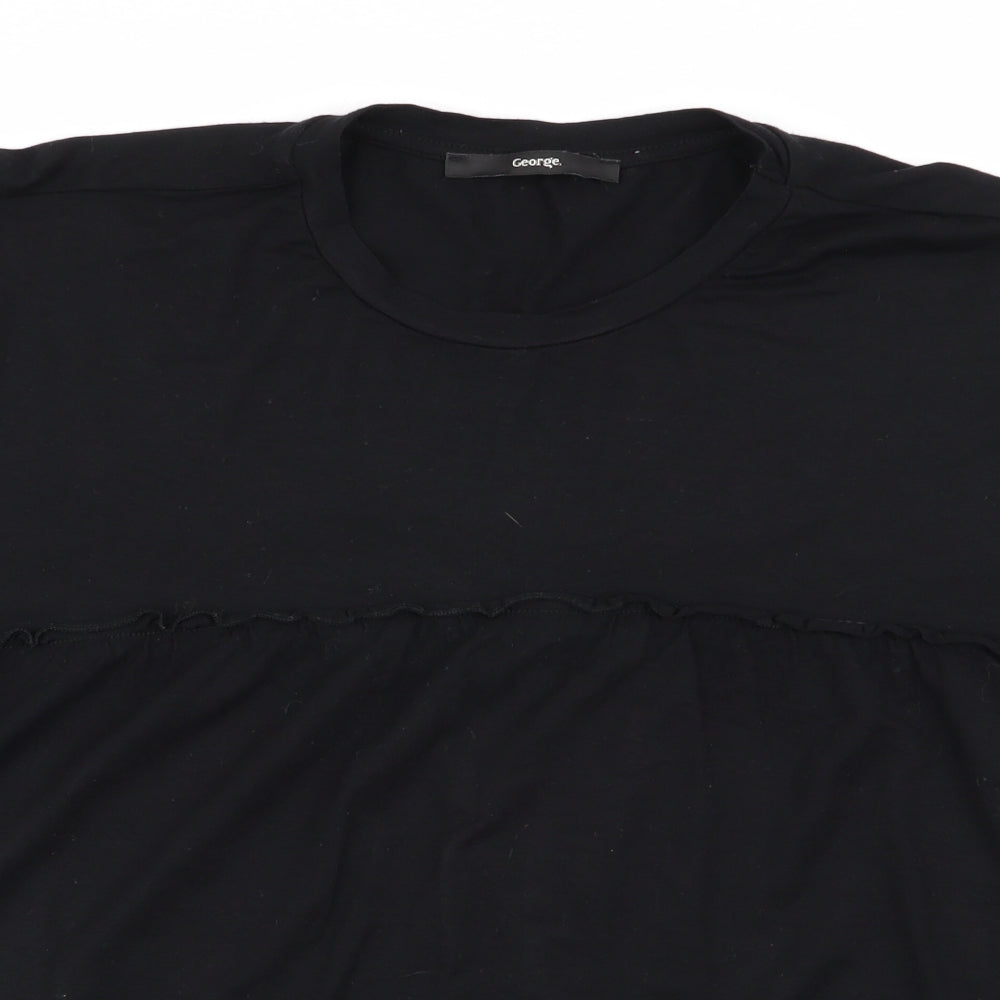 George Womens Black   Basic T-Shirt Size 12