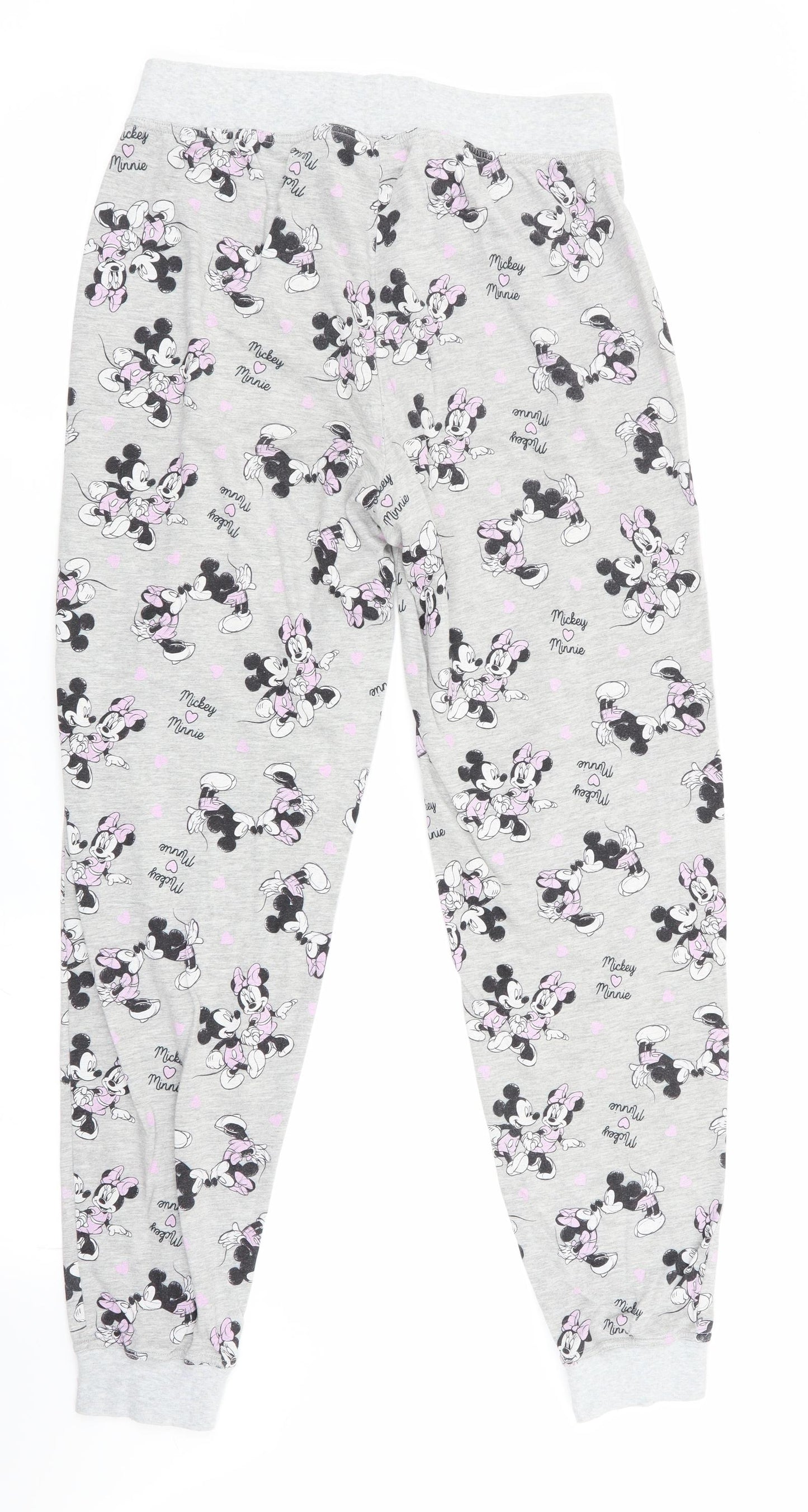 Preworn Womens Grey Animal Print   Pyjama Pants   - Mickey & Minnie Mouse