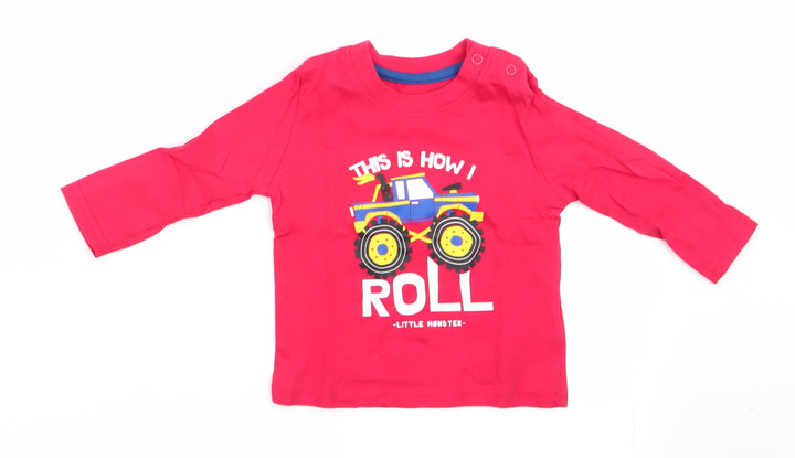 Primark Boys Red   Basic Casual Size 3-6 Months  - Tractor