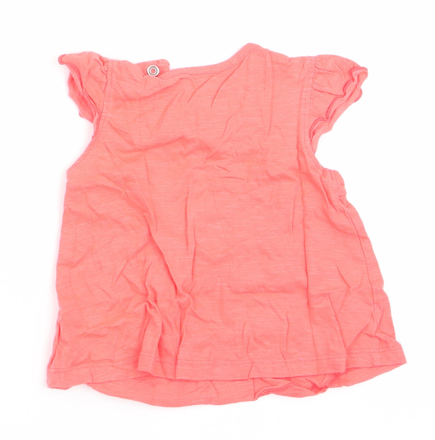 Nutmeg Girls Orange Floral  A-Line  Size 6-9 Months