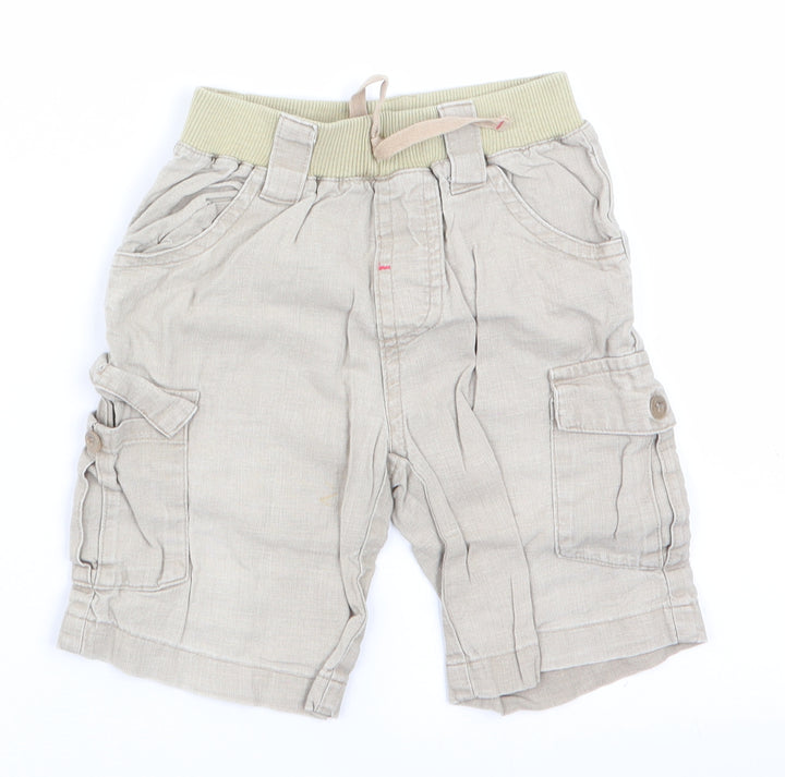 Mothercare Boys Beige   Cargo Trousers Size 12-18 Months