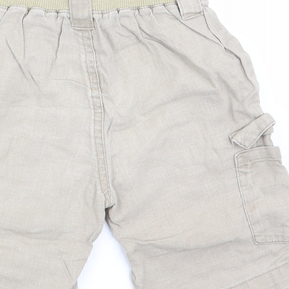 Mothercare Boys Beige   Cargo Trousers Size 12-18 Months