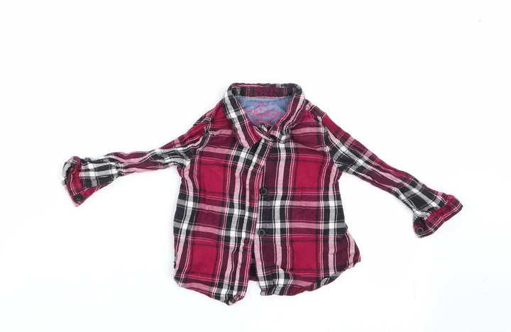 Primark Boys Red Check  Basic Button-Up Size 6-9 Months
