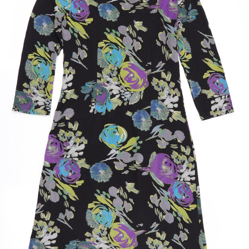 Adini Womens Black Floral  Bodycon  Size XS