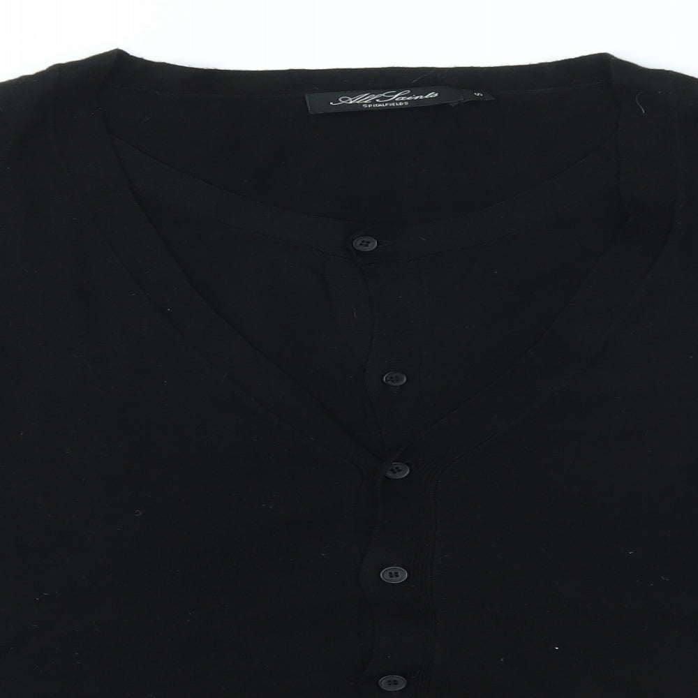 ALL SAINTS Womens Black   Cardigan Jumper Size S