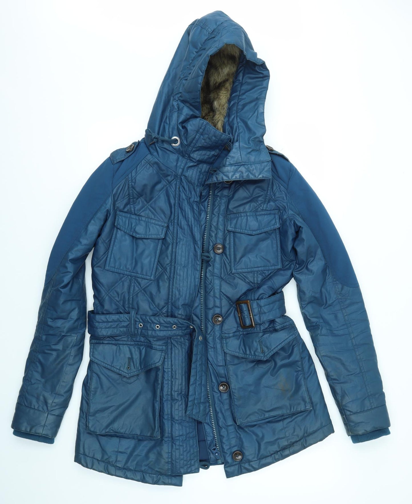 NEXT Womens Blue   Overcoat Coat Size 10