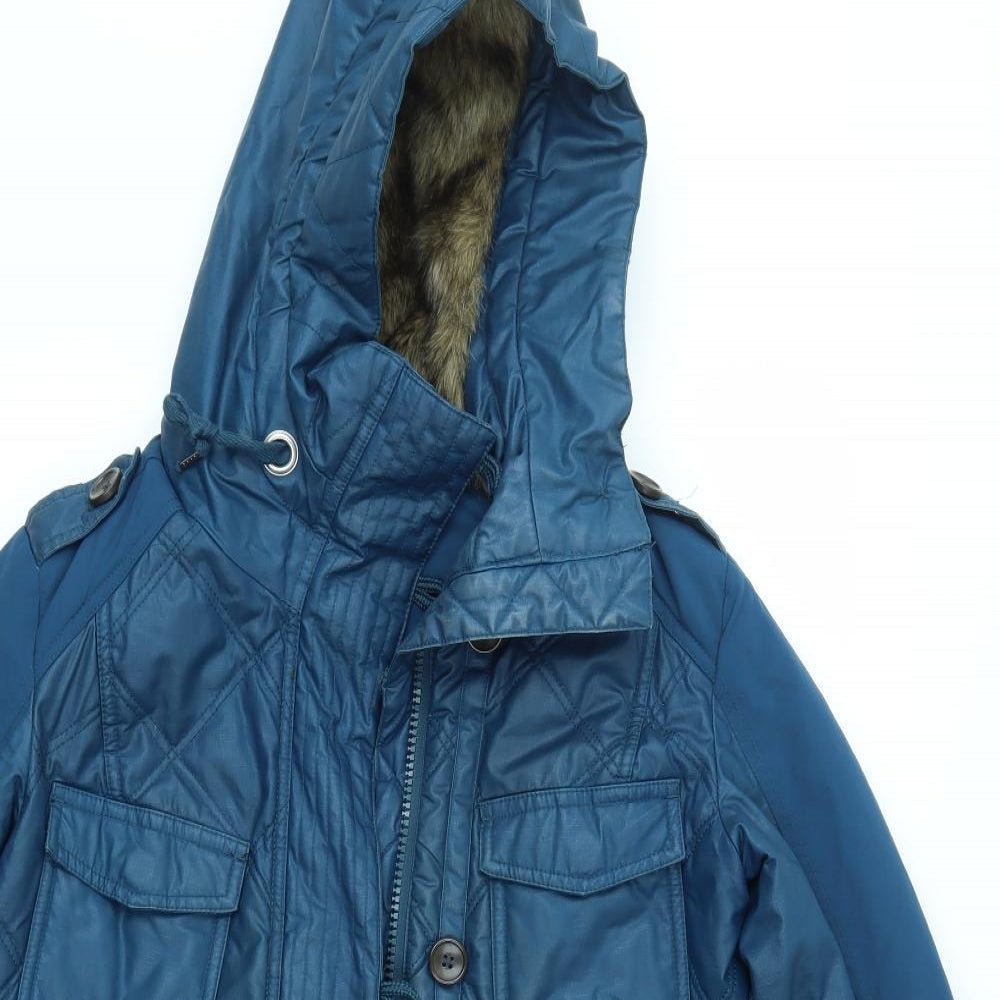 NEXT Womens Blue   Overcoat Coat Size 10