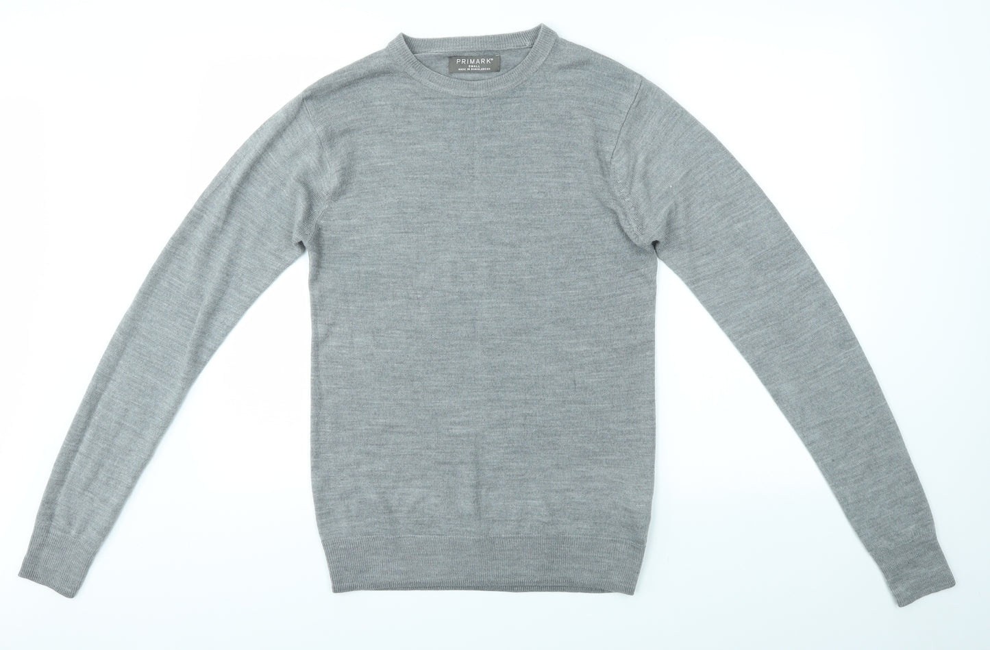 Primark Mens Grey   Pullover Jumper Size S
