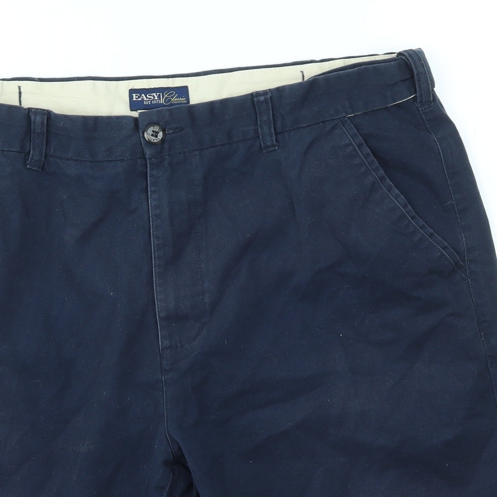 Easy Mens Blue   Chino Shorts Size 36 in