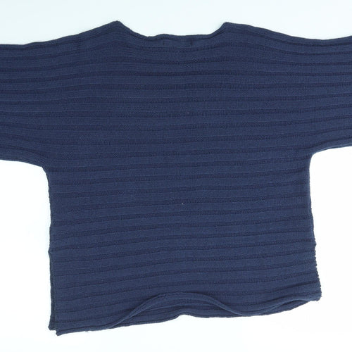 FRANK SAUL Womens Blue   Pullover Jumper Size M