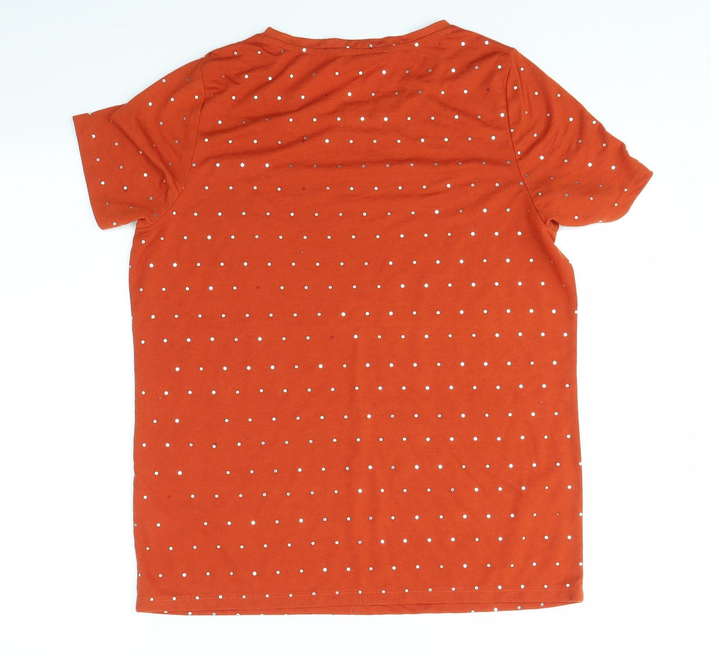 LOVE TEES Womens Orange   Basic T-Shirt Size 14