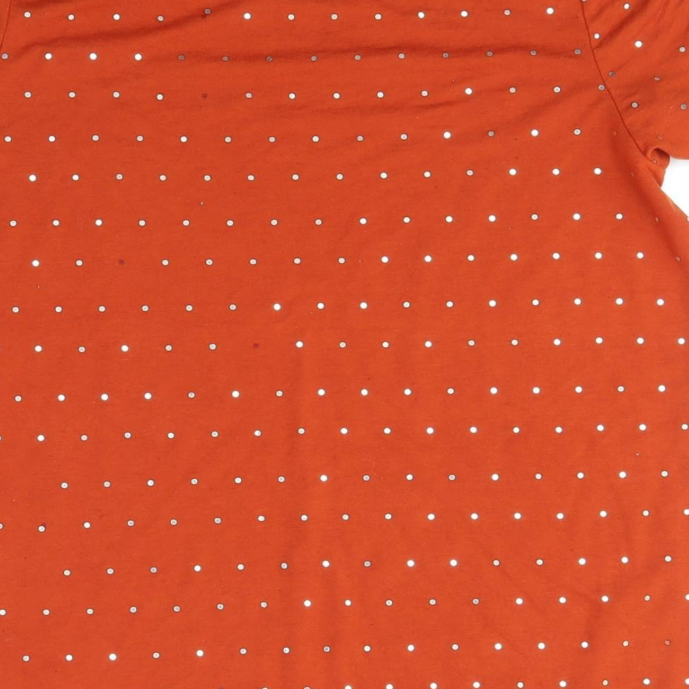 LOVE TEES Womens Orange   Basic T-Shirt Size 14