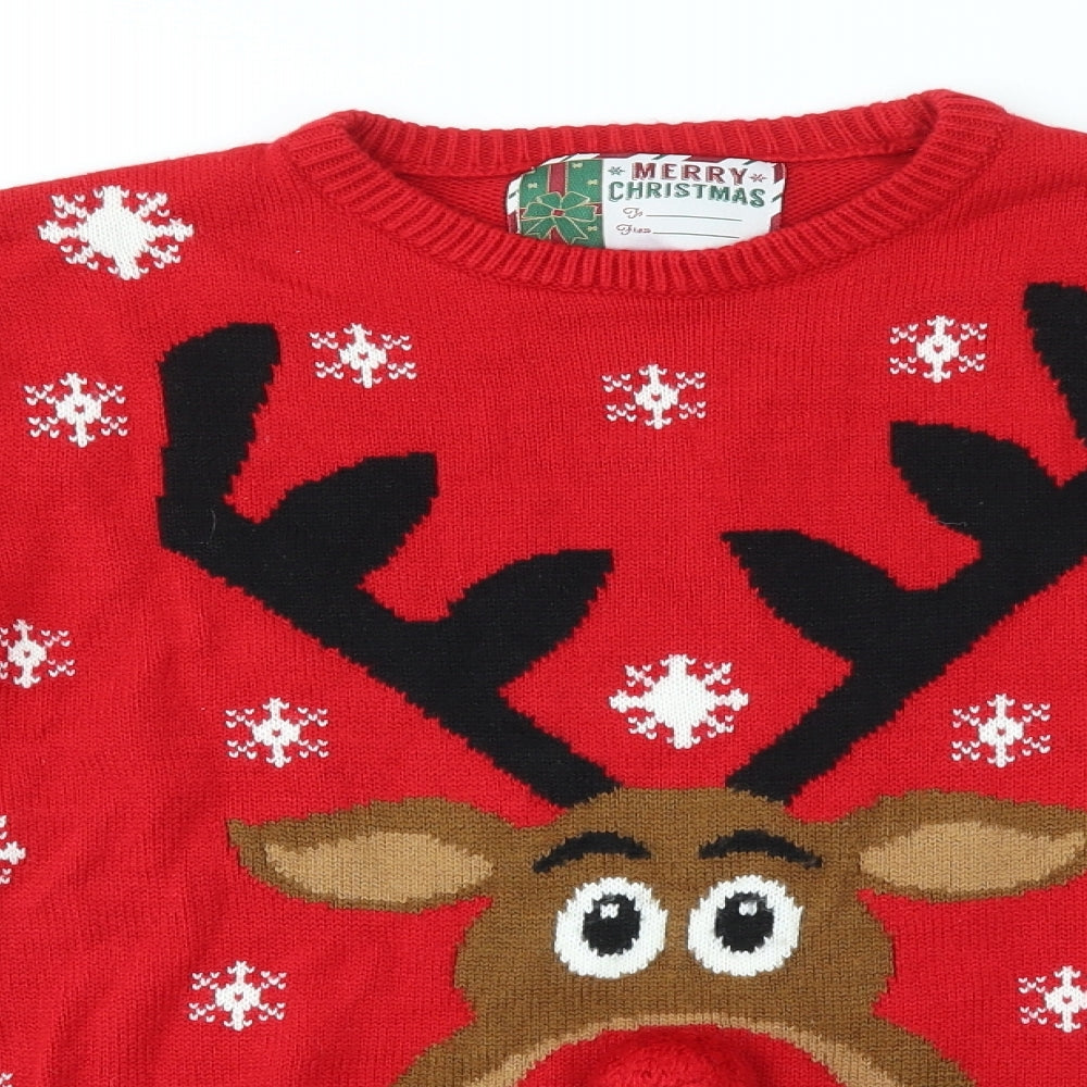 Cedar Wood State Womens Multicoloured   Pullover Jumper Size M  - festive christmas