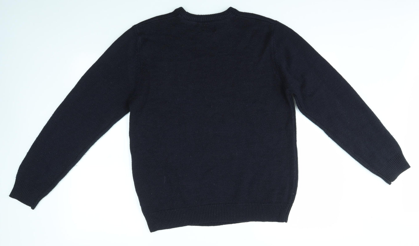 TU Mens Blue   Pullover Jumper Size M  - REINDEER CHRISTMAS