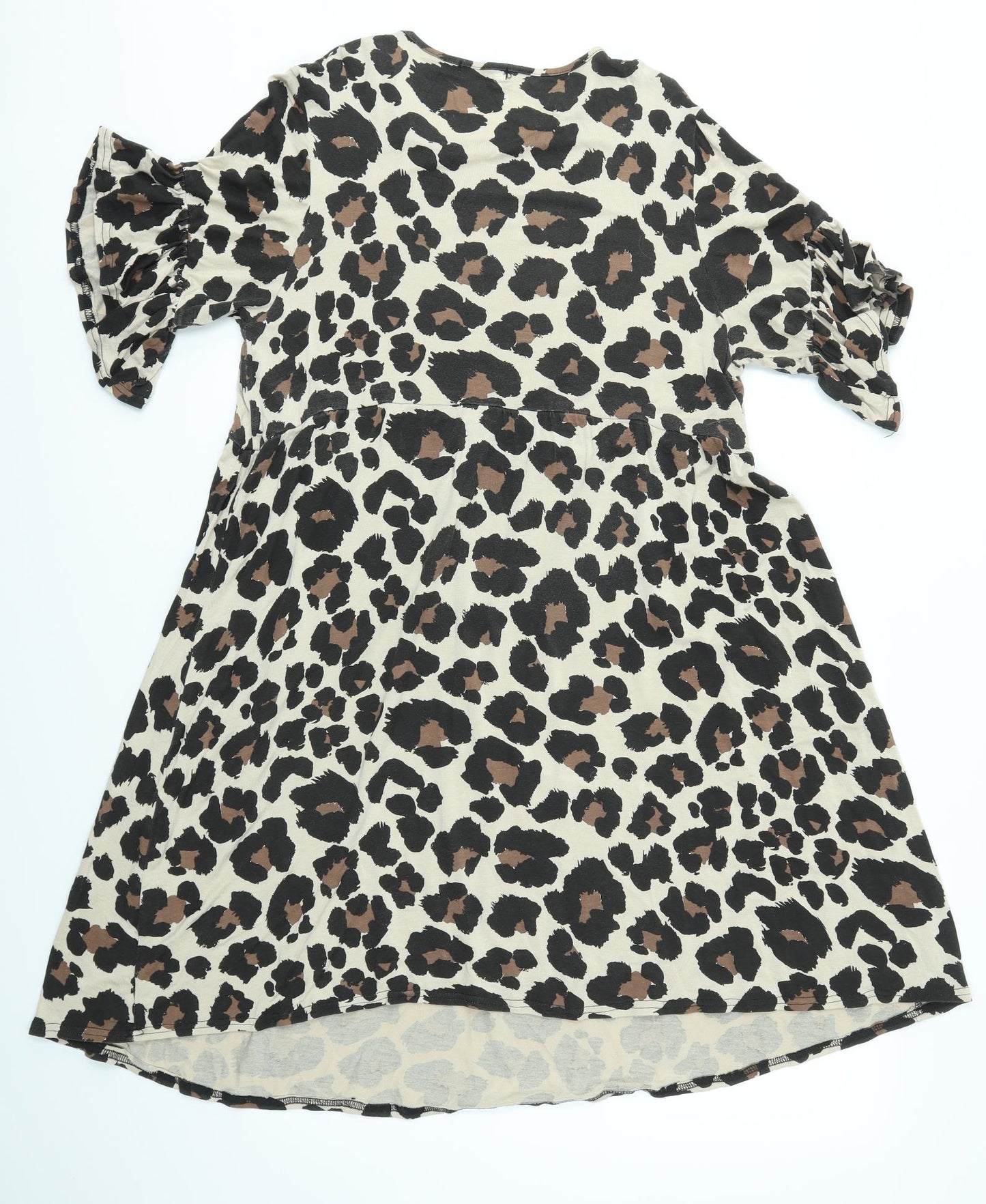 Boohoo Womens Multicoloured Animal Print  A-Line  Size 14